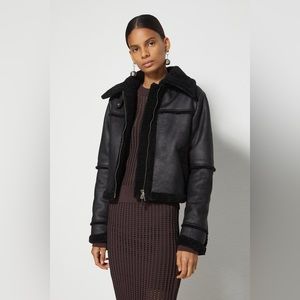$595 NWT Jonathan Simkhai Akira Sherpa Jacket SIZE M